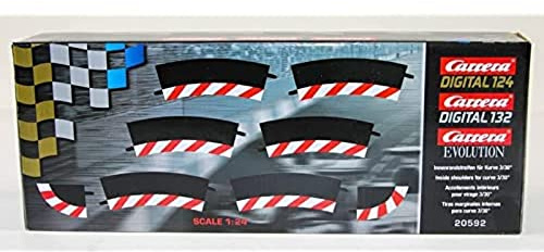 Carrera 20020592 Inside shoulder curve 3/30° (6), end piece (2) Slot Car Track Accessory