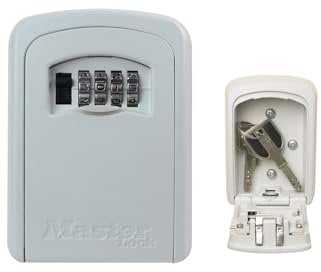 Master Lock Key Safe Wall Mounted, Medium 85 x 119 x 36 mm, Cream, Outdoor, Mounting Kit, for Home Office Industries Vehicles