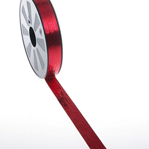 Deko AS GmbH Metallic-Band Rot - 19 mm Breite auf 91 m Rolle - 797019 30