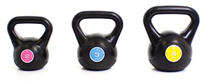 BODYPOWER 2kg, 3kg & 4kg Vinyl Kettlebell Set