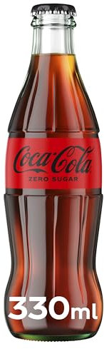 Coca-Cola Zero Bottiglie in vetro, 330 ml, confezione da 24