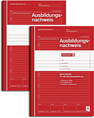 BRUNNEN (Ausbildungsnachweisheft, A4, 28 Blatt) (2, A4 (rot))