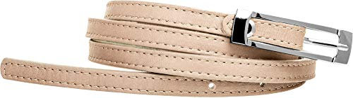 Caspar GU296 schmaler Damen Leder Taillengürtel, Gürtelgröße:85 [für Körperumfang 84-88 cm], Farbe:rosa