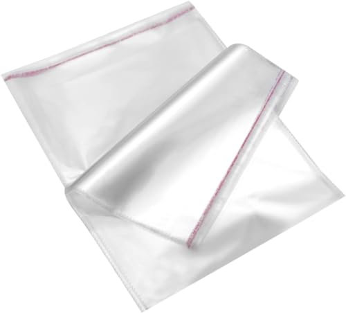 MGE - 100 Cellophantüten Klar - Zellophantüten Selbstklebend - Tüten Groß - Geschenktüten Durchsichtig - Kekstüten Transparent - OPP Klarsichttüten - Verpackungstüten Durchsichtig (16 x 25 cm)