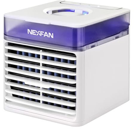 Climatiseur Portable, GHONLZIN Refroidisseur D'air Mobile, Mini Ventilateur de Climatisation 4 en 1 Refroidisseur D'évaporation Personnel, Humidificateur avec Lumière LED 7 Couleurs