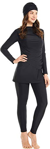 seafanny Damen 3-teilige muslimische Bademode Full Cover Hijab Burkini Modest Badeanzug 4XL(50)