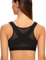MELENECA Women's Front Fastening Wirefree Post Surgery Plus Size Back Support Posture Bra Black 34C