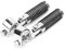 Repose-pieds de Moto, 1 Paire Support de Repose-pieds de Pince pour 1in Moteur Crash Bar Garde Caoutchouc Métal Adapté (Couleur acier inoxydable)