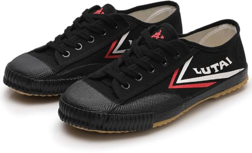 Zapatos De Artes Marciales para Hombre, Ligeros, Tradicionales, De Kung Fu, De Lona, Antideslizantes, A La Moda, Qigong,Negro,40 EU