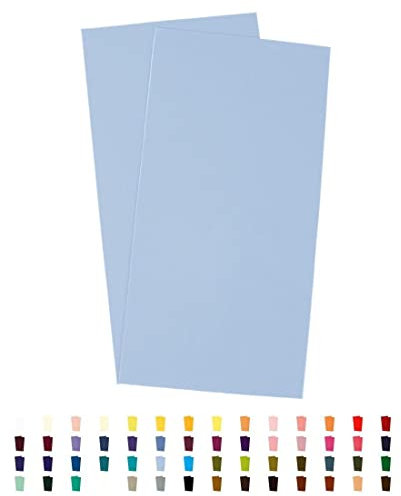 Sandras-Bastelladen 2er Set Kerzen Verzierwachsplatten - 200 x 100 x 0,5mm Hellblau