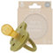 HEVEA Ciuccio rotondo in gomma naturale, 3-36 mesi, design igienico per neonati e bambini, senza BPA, morbido e resistente, confezione singola (avocado)