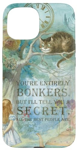 iPhone 15 Alice in Wonderland Collage - Bonkers Quote Case