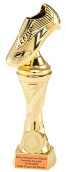 Larius Pokal Ehrenpreis Fußball Torschützenkönig - Goldener Schuh (mit Wunschtext, L)