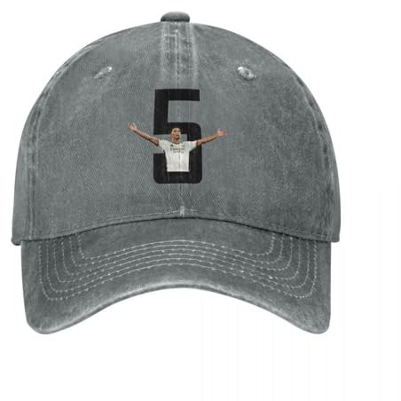 GUPUOOU Vintage Bellingham Fußball Nummer 5 Baseballkappe für Männer Frauen Distressed Denim Sun Cap Outdoor Laufen Golf Caps Hut Baumwolle