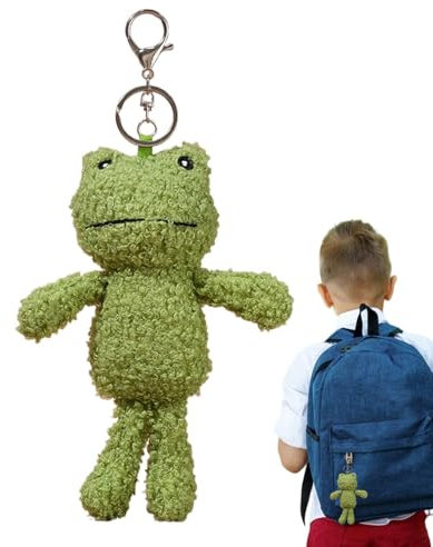 Gefüllter Frosch-Schlüsselanhänger, Frosch-Schlüsselanhänger-Schönes Schlüsselanhänger-Zubehör,Weicher Plüsch-Schlüsselanhänger Für Kindergeburtstage, Handyzubehör, Taschen, Karnevalspreise, Geldbör