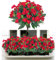 Laelfe Fleurs Impatiens Artificielles Extérieures - Fausse Fleur Résistant aux UV pour Extérieurs Intérieurs Balcon Jardin Portique Patio Décoration (2 Pièces, Rouge)