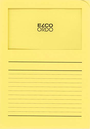 ELCO OrdoClassico Chemises à fenêtre – Jaune - lot de 10 73695.71