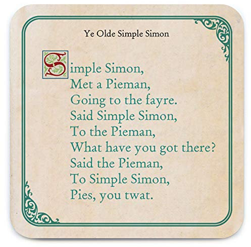 Sous-verre humoristique « Simple Simon »