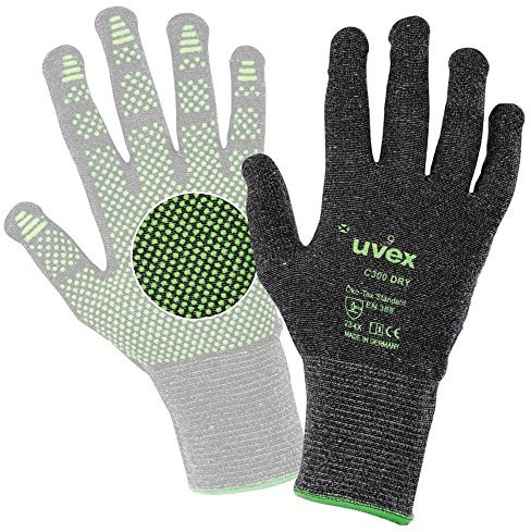 Uvex C300 Dry Arbeitshandschuhe - 1 Paar Schnittschutzhandschuhe - 09/L 09/L