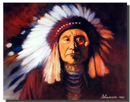 Chief Joseph DeFrancesco Indianer-Kunstdruck, 40,6 x 50,8 cm