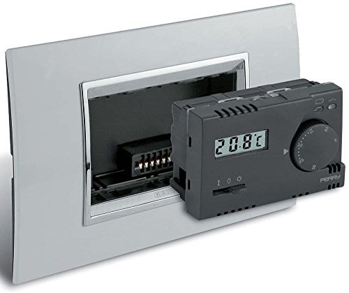 Perry 1TITE322/MC Termostato Elettronico Incasso, 3 V, Nero