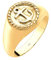 Elli Ring Damen Maritim Anker Siegelring in 925 Sterling Silber