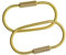 Baoblaze 2 Stück Brass Screw Lock Key Chain Ring, Messing Schlüsselring, Oval Schraub Karabinerverschluss, Metall Clip Haken Schnellverschluss für Schmuckherstellung Handtaschen DIY Zubehör