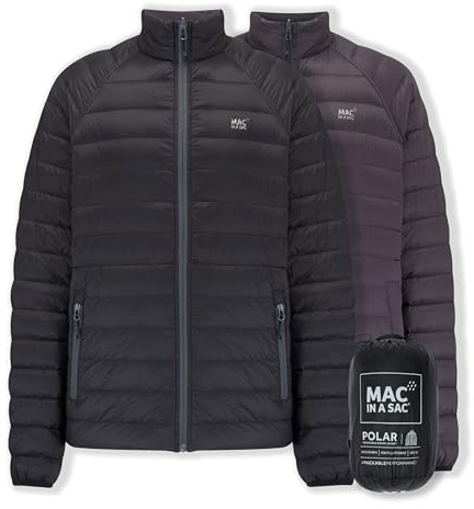 Mac in a Sac Polar Men's Packable Down Jacket | Reversible | 600 fill power RDS duck down | Lightweight 250-300g | Packs into own sack