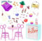 Glitter Girls Puppenzubehör – Café Terrasse Zubehör Set für den Süßwarenladen mit Möbeln, Kasse, Essen für 36 cm Puppen – Spielzeug für Kinder ab 3 Jahren