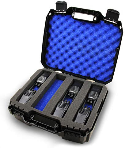 CASEMATIX Customizable 2 Way Radio Case Fits Walkie Talkies and CB Radios Compatible with Arcshell, Baofeng, Midland, Motorola Talkabout, Retevis and Uniden and More