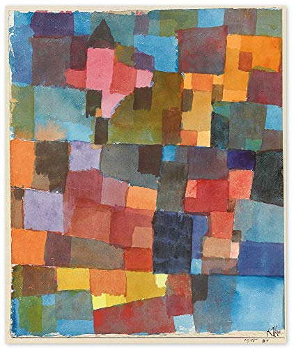 JUNIWORDS Poster, Paul Klee, Raumarchitekturen (auf kalt-warm), 60 x 72 cm