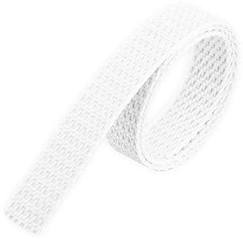 DIWARO.® Correa para persianas, 14 mm de ancho, con borde protector, rollo de 25 m, color blanco