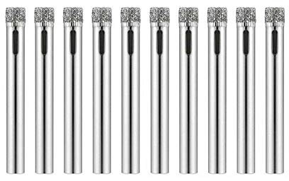 Mdurian Broca de diamante, 10piezas 7mm Juego de Taladro Diamante brocas de sierra de agujero Acero al carbono para azulejos de vidrio Cerámica Corte de mármol