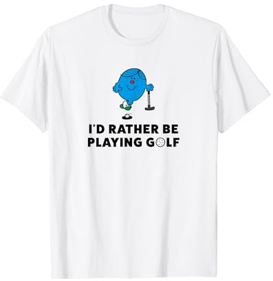 Mr. Men Mr Perfect I'd Rather Be Playing Golf T-Shirt