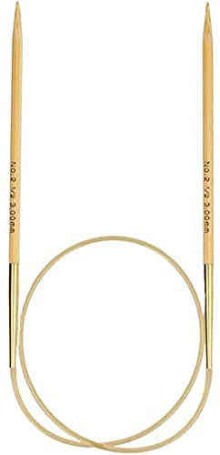 Tulip KS-400300 Stricknadeln, Bamboo, Beige, 40 cm x 3 mm