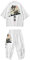 DOSLAVIDA Herren Japanischer Stil Kimono Sets Leichte Open Front Cardigan Anzüge Chinese Style 3/4 Ärmel Tops & Shorts, Style 3-weiß, X-Large