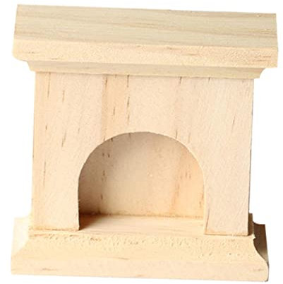 predolo 1/12 Puppenhaus Aus Holz Miniatur Kamin Modell Geburtstagsgeschenke für Kinder Mädchen