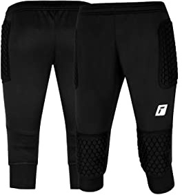 Reusch Torwarthose Kinder und Jugendliche | 3/4 lang, gepolstert & ergonomisch | eng anliegende und strapazierfähige Trainingshose mit Knie- und Hüftpolster | Contest 3/4 Short Advance Junior
