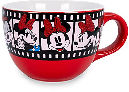 Disney Minnie Mouse Filmrolle Suppentasse aus Keramik, Fassungsvermögen: 680 ml