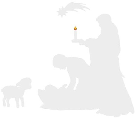 Everflag Fensterbild Silhouette - Weihnachtskrippe