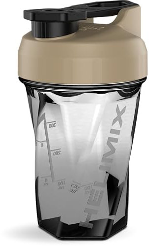 Helimix 2.0 Vortex Eiweiß Shaker Flasche, 500 ml (20 oz) - Portabler Shake Becher für Protein Shake & Smoothie - Keine Mixkugel, Schneebesen oder Klumpen - Fitness Shaker Spülmaschinenfest & BPA-frei