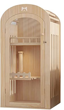 Katzenvilla Katzenvilla Haus Indoor Haustier Katze Katzenkäfig zweistöckiges kleines Katzenhaus Katzenhaus atmungsaktives Katzenstreuhaus Katzenhaus (Size : B)