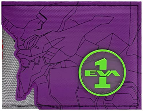Animation Evangelion Theatrical ROBO-DOU Unit-01 Mecha Geldbörse/Geldbeutel Bi-Fold ID & Kartenhalter, Lila