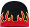 Navna Y2K Beanies Strickmütze, Slouchy Graphic Skullies Flame Skull Cap Flame Beanies Rot, rot