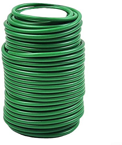 QOXEZY Garten-Drahtbinder, weiche, flexible grüne Pflanzenschnur, Gartenstützdraht, Kabelbinder für Kletterpflanzen, Sträucher, Bäume und Pflanzen, Stützbinder
