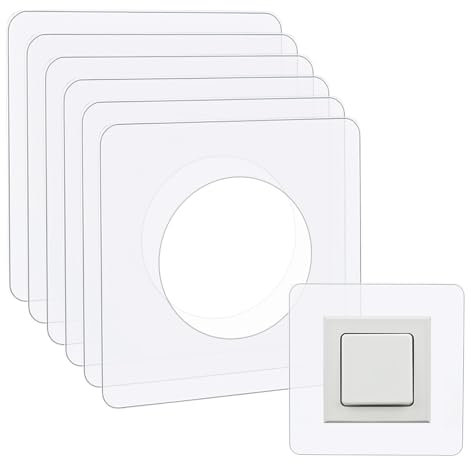 ShnminEU Lot de 6 protections murales pour interrupteurs, protection murale pour papier peint pour les caches de prises simples