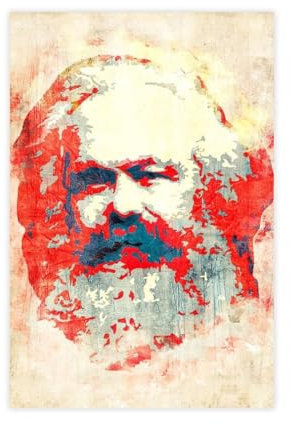 MExmob Karl Marx Promi-Porträt-Poster, Leinwand-Poster, Schlafzimmer-Dekor, Sportlandschaft, Büro, Raumdekoration, Geschenk, ungerahmt, 30 x 45 cm