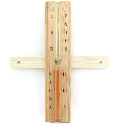 Sauna Sandtimer 15 Minuten, Rotierende Hölzerne Sauna -sandglas Sand, Hitzebeständiger Sandkuppenstunde Glastimer Für Sauna Spa Room