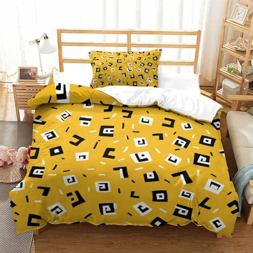 NNAWFJXG Moden 3D Bettwäsche Set 2 Teilig Sets Mikrofaser Illustrationen Bettbezug Mit Reißverschluss Und Kissenbezug Atmungsaktive Geeignet Für Erwachsene Und Kinder Single(135x200cm)
