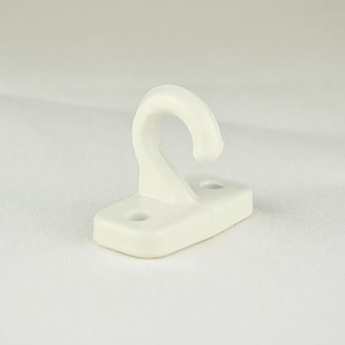 TENDAGGIMANIA Gancio Tenda da Sole in Alluminio AVORIO per Tenda da Sole a Caduta - Gancio ad uncino per Pavimento/Ringhiera - Ricambi per Tende da Sole Made in Italy